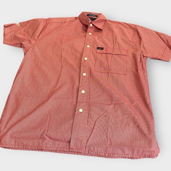 Tommy Jeans Red Checkered Cotton Short Sleeve Button Front Shirt size M - Picture 2 of 10